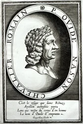 Portræt af Ovid (Publius Ividius Naso) (43BC-17AD)